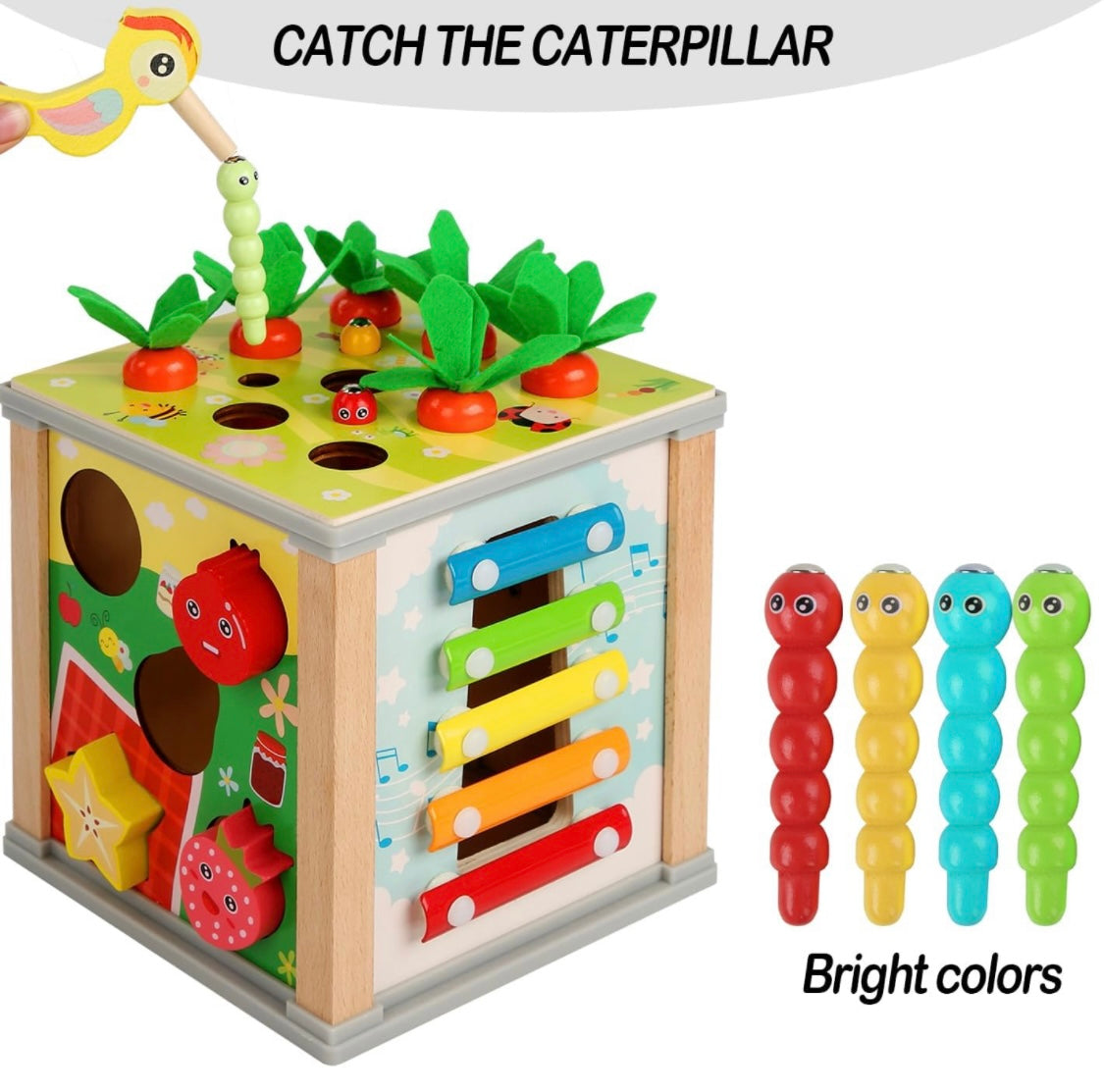 Cubo Sensorial Montessori 10 o 7 actividades en 1